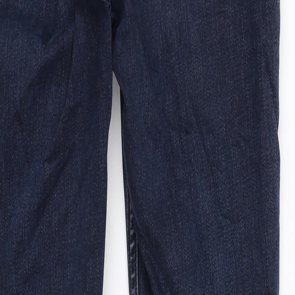 Topshop Womens Blue Cotton Skinny Jeans Size 26 in L30 in Regular Zip