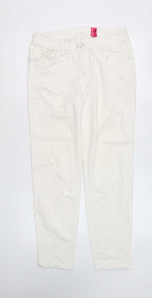 Womens UK Size 10 Yes Yes Regular Fit Skinny White Jeans