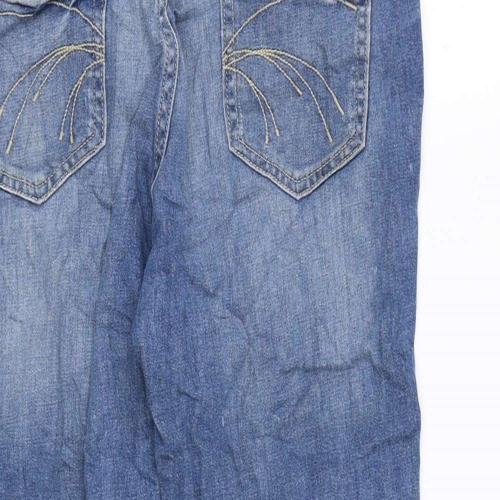 Indigo Womens Blue Cotton Cropped Jeans Size 32 in L21 in Regular Zip