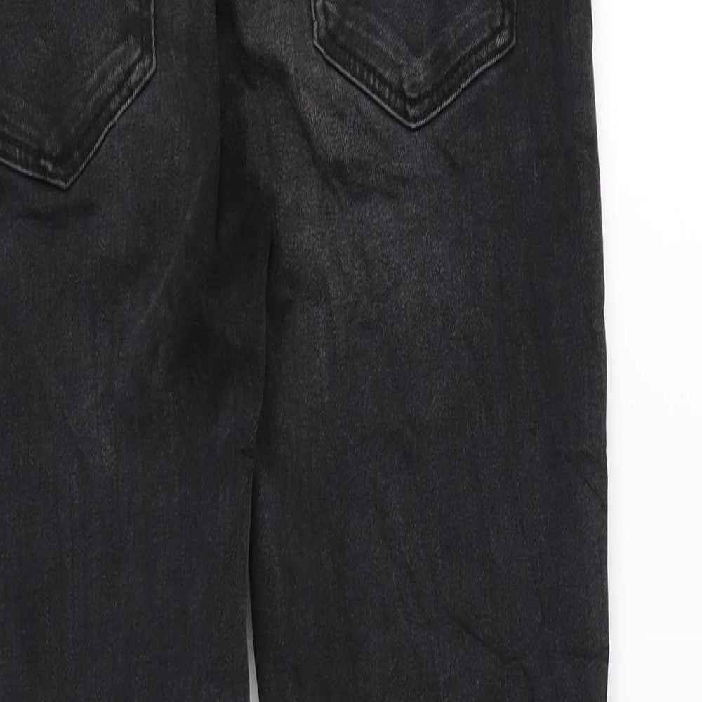 Zara Womens Black Cotton Skinny Jeans Size 8 L26 in Regular Zip