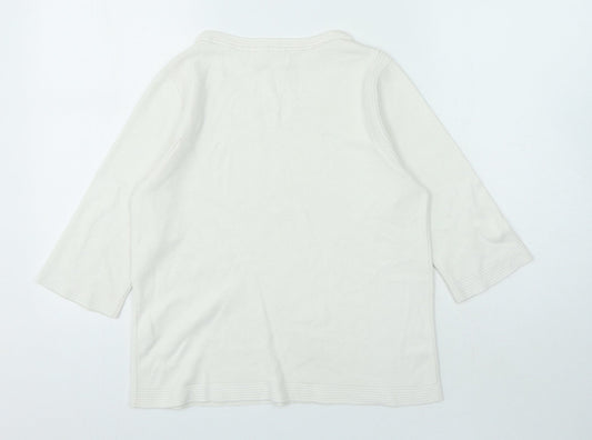 Womens UK Size 12 Monsoon White Pullover Jumper