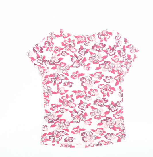Womens UK Size 10 Essential Pink Basic T-Shirt