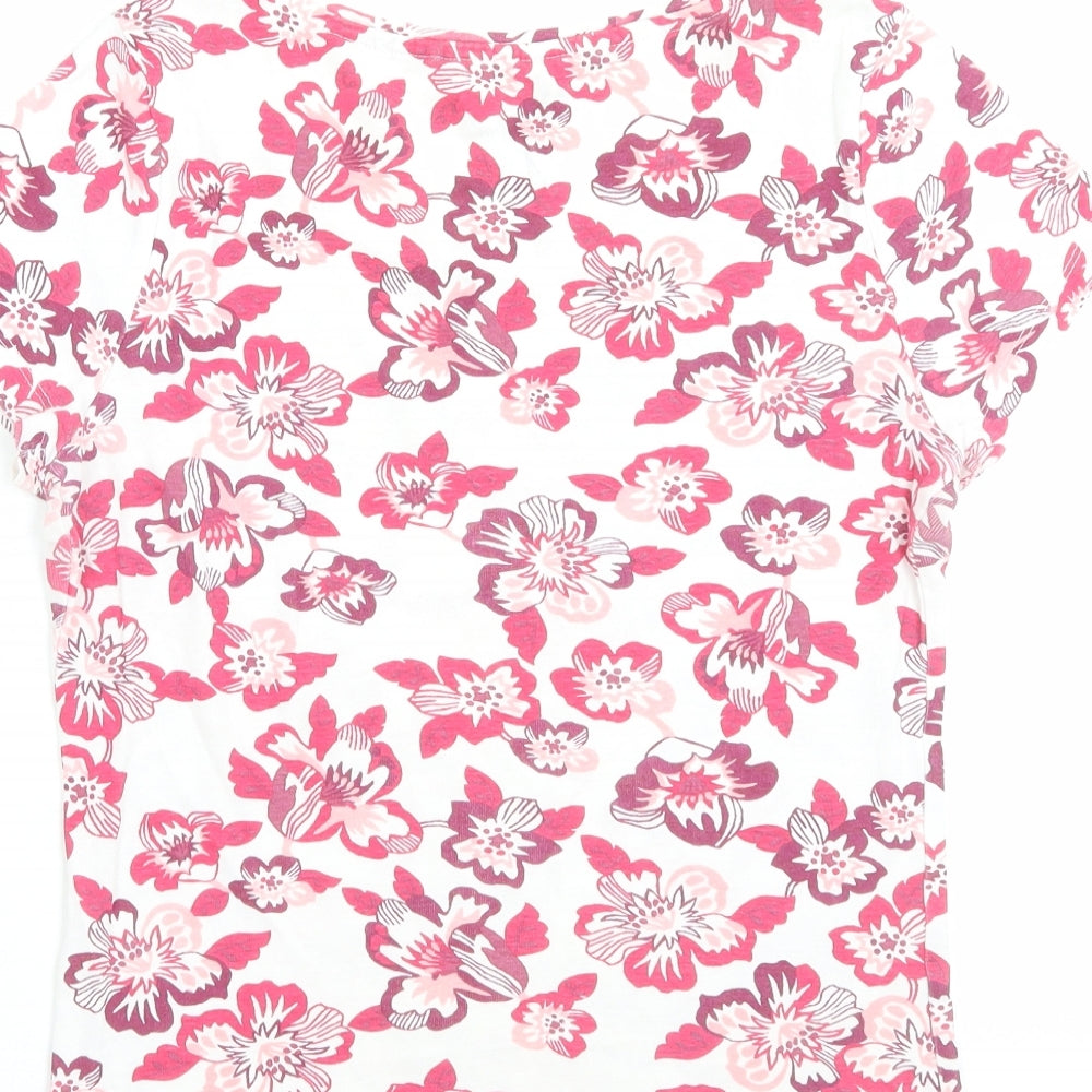 Womens UK Size 10 Essential Pink Basic T-Shirt