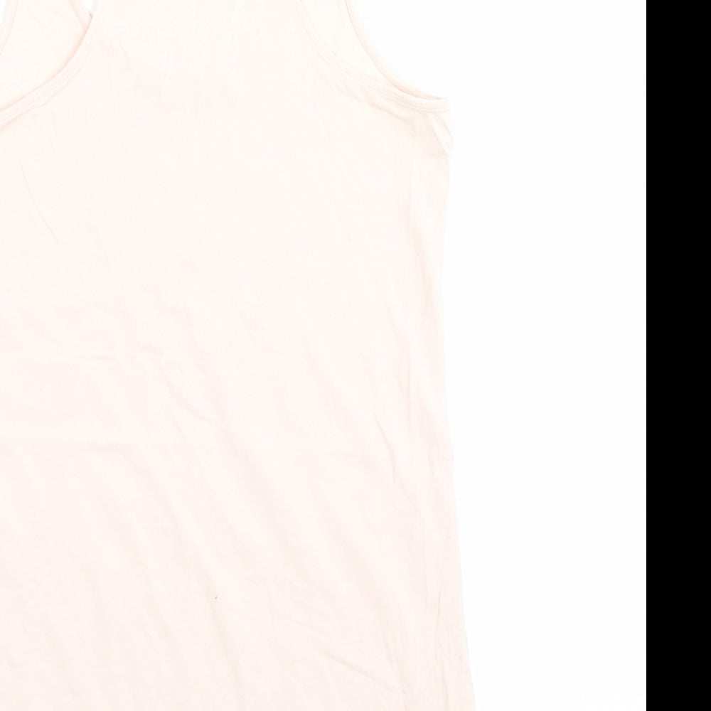Womens UK Size M H&M Pink Basic Tank