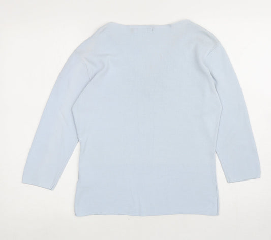 Womens UK Size M Debbie Morgan Blue Pullover Jumper