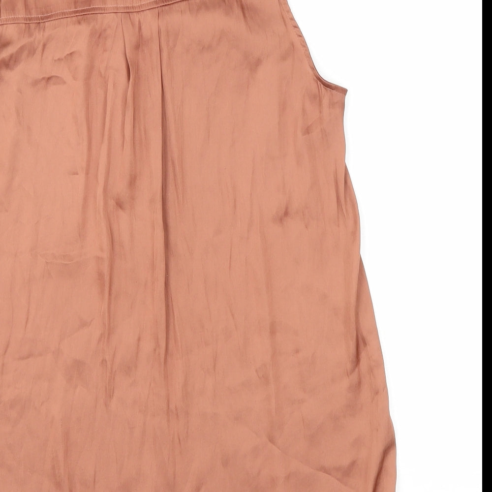 Womens UK Size 8 H&M Brown Basic Blouse