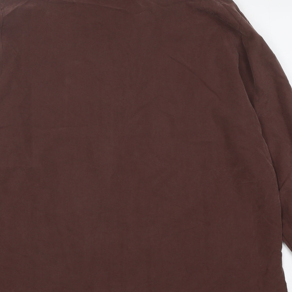 Womens UK Size 14 mackays Brown Basic Button-Up