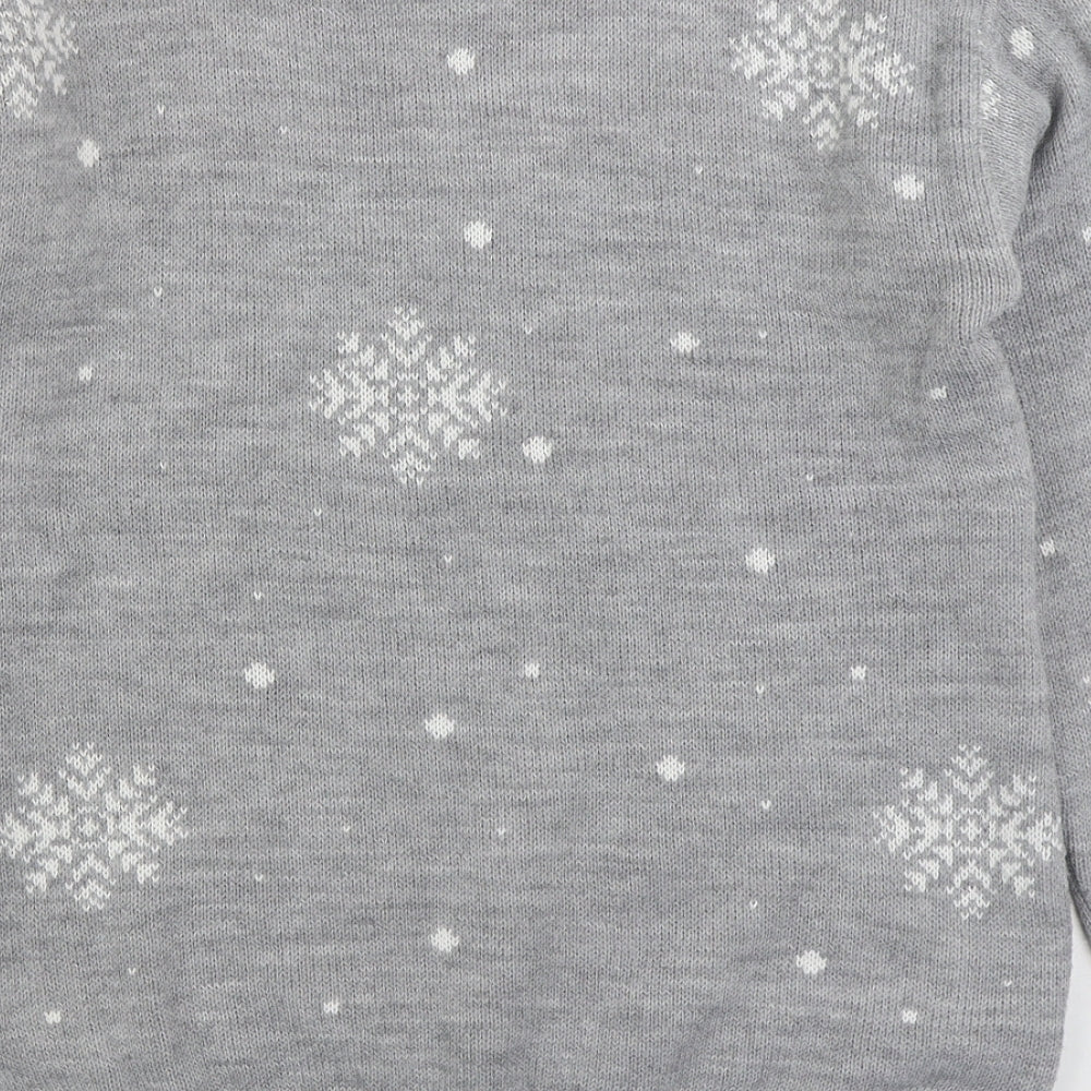 Womens UK Size S Preworn Grey Pullover Jumper