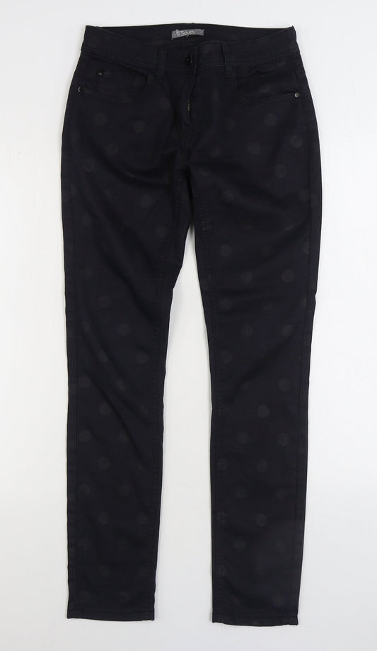 Womens UK Size 10 South Regular Fit Straight Black Jeans