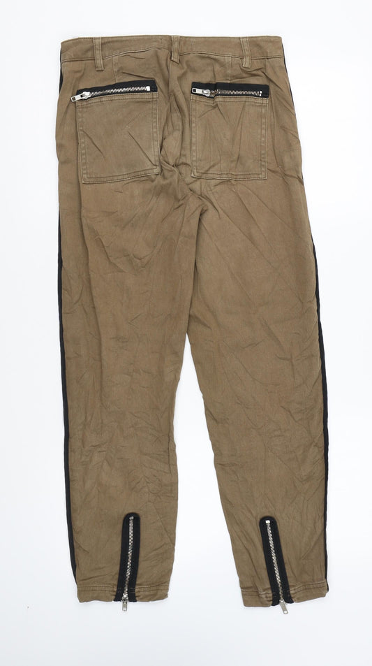 ASOS Womens Brown Cotton Skinny Jeans Size 10 L25 in Regular Zip