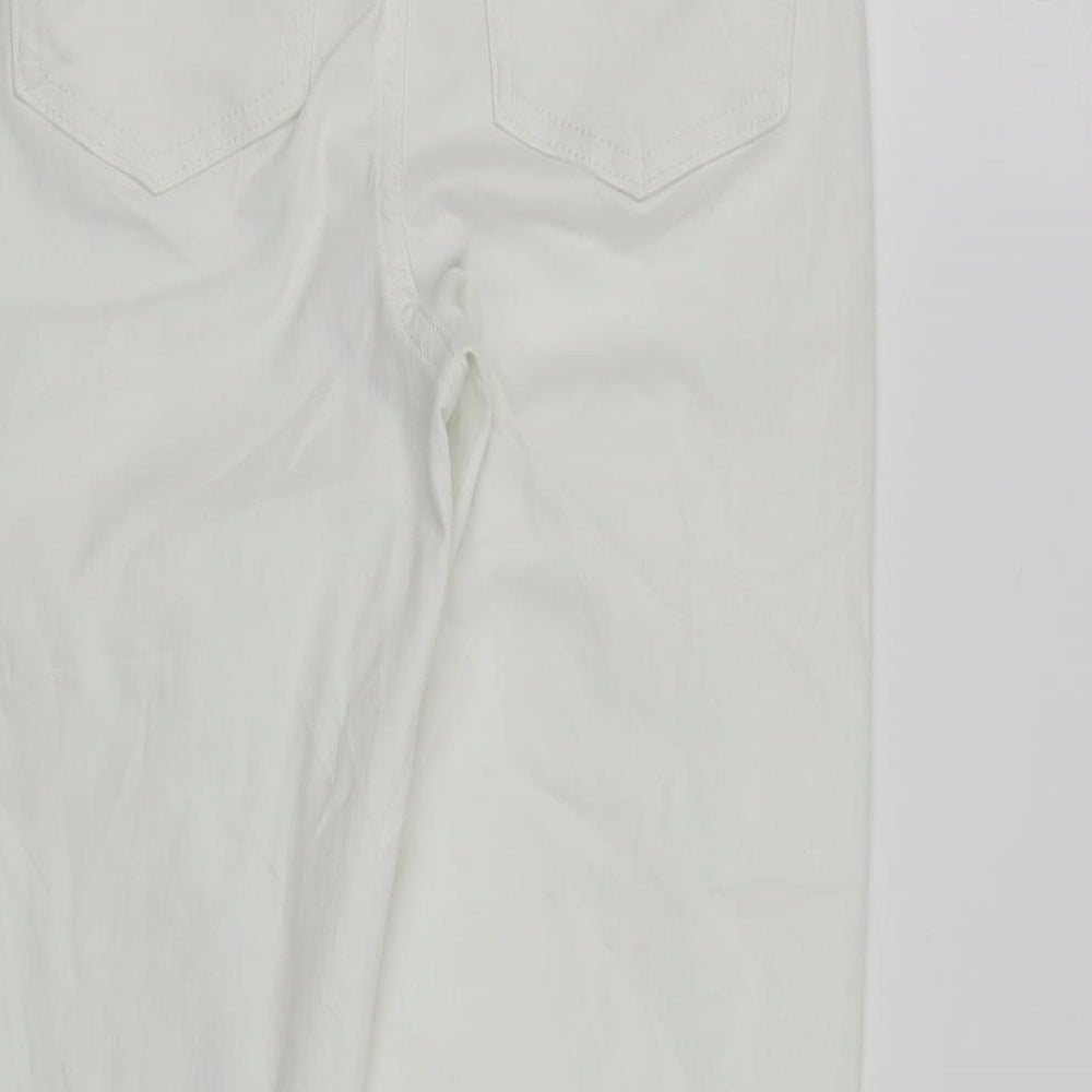Womens UK Size 8 Marks and Spencer Regular Fit Straight White Jeans