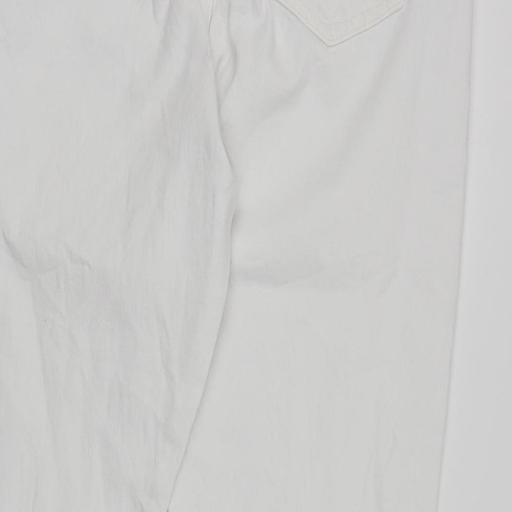 Womens UK Size 14 Marks and Spencer Regular Fit Mom White Jeans