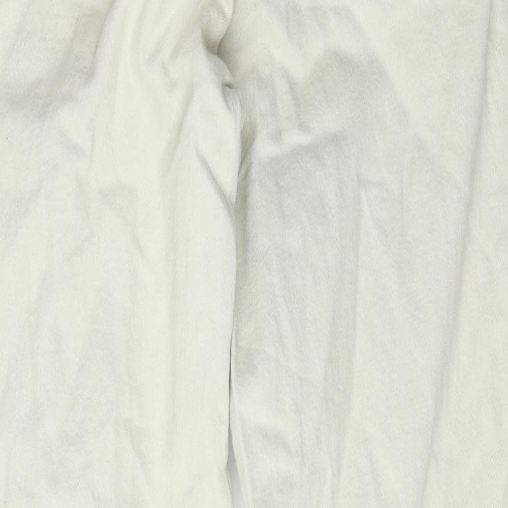 Womens UK Size 10 Stradivarius Regular Fit Mom Ivory Jeans