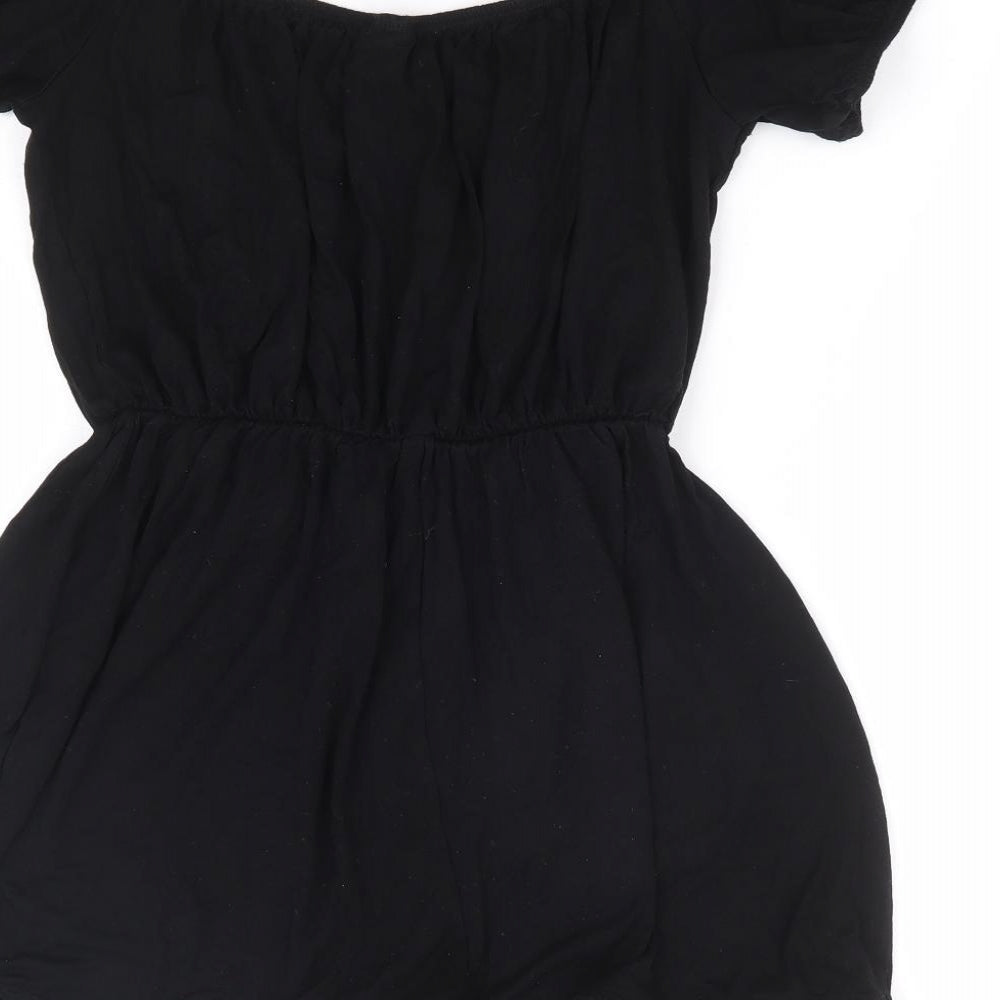 Womens UK Size 8 ASOS One-Piece Black Playsuit