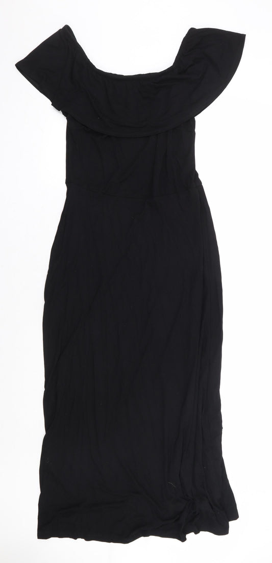 Capsule Womens Black Polyester Maxi Size S Off the Shoulder Pullover