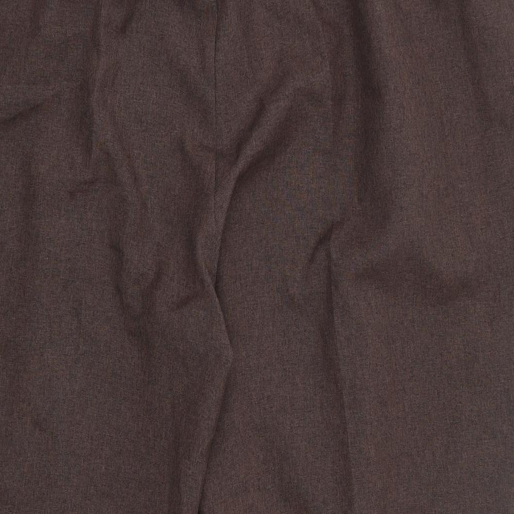 Bonmarché Womens Brown Polyester Trousers Size 22 L25 in Regular - Short Length