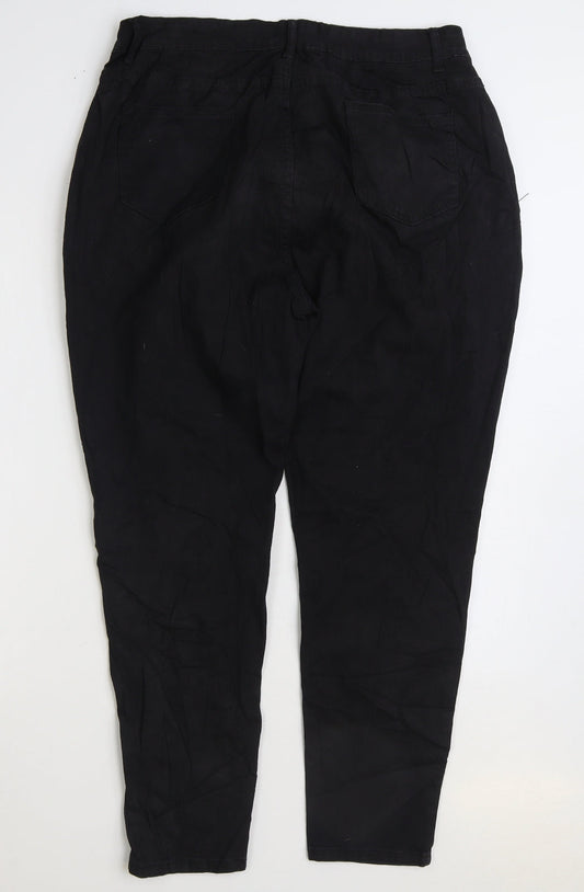 SheIn Womens Black Cotton Skinny Jeans Size 34 in L26 in Regular Zip