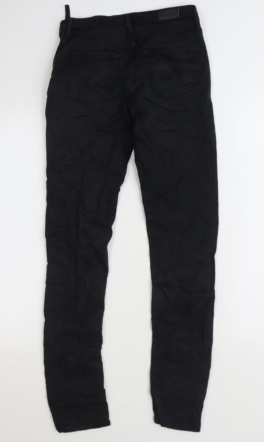 HOD Mens Black Cotton Skinny Jeans Size 26 in L31 in Regular Zip