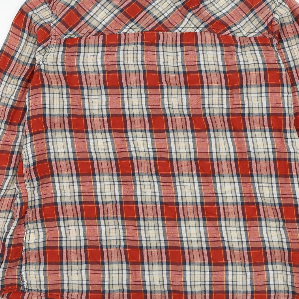 Womens UK Size 10 Marks and Spencer Red Basic Button-Up