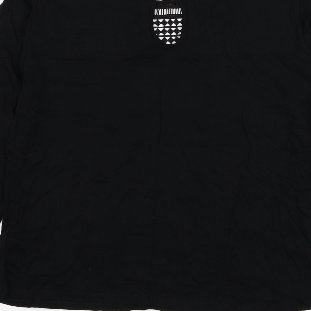 Womens UK Size S H&M Black Basic Blouse