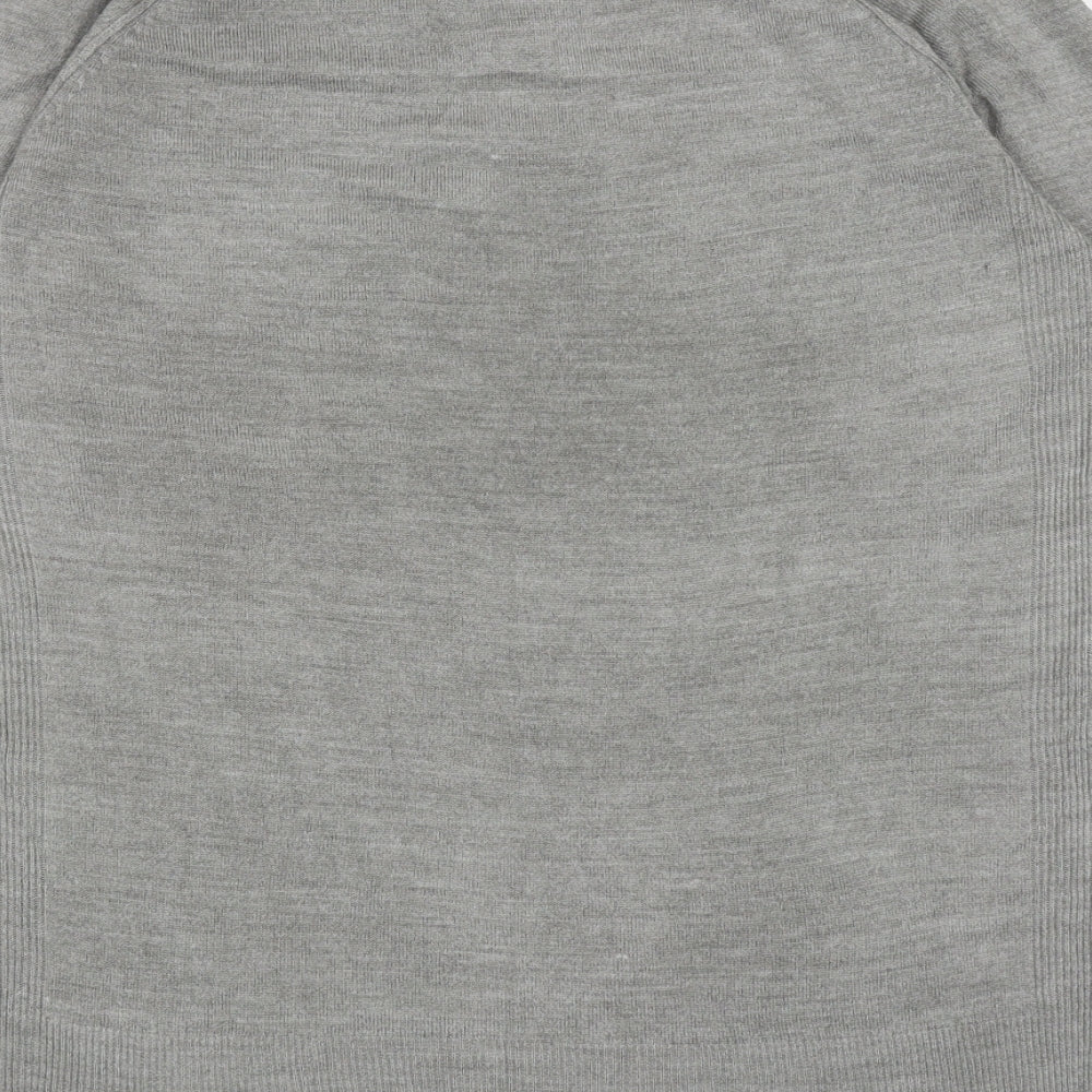 Primark Womens Grey Round Neck Acrylic Pullover Jumper Size M