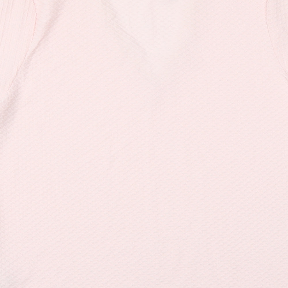 Berkertex Womens Pink Polyester Basic T-Shirt Size 14 V-Neck