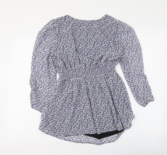 Womens UK Size S H&M Blue Basic Blouse