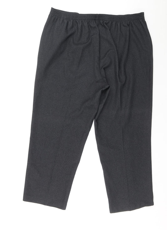 Bonmarché Womens Grey Polyester Trousers Size 20 L38.5 in Regular