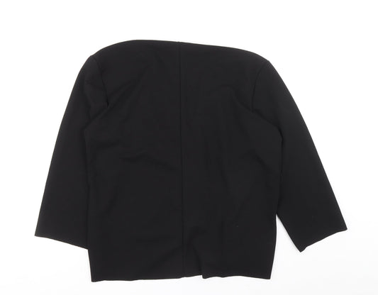 Womens UK Size 14 SHIEN Black Cardigan Jumper