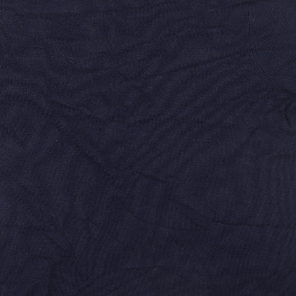 Classic Womens Blue Round Neck Polyamide Pullover Jumper Size 16