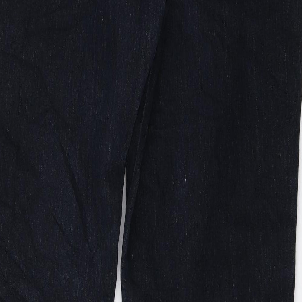 LEXI Womens Black Cotton Straight Jeans Size 10 L30.5 in Regular Zip