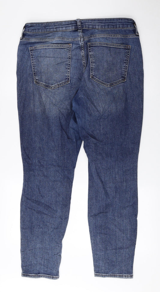 Gap Mens Blue Cotton Tapered Jeans Size 32 in L27 in Regular Zip