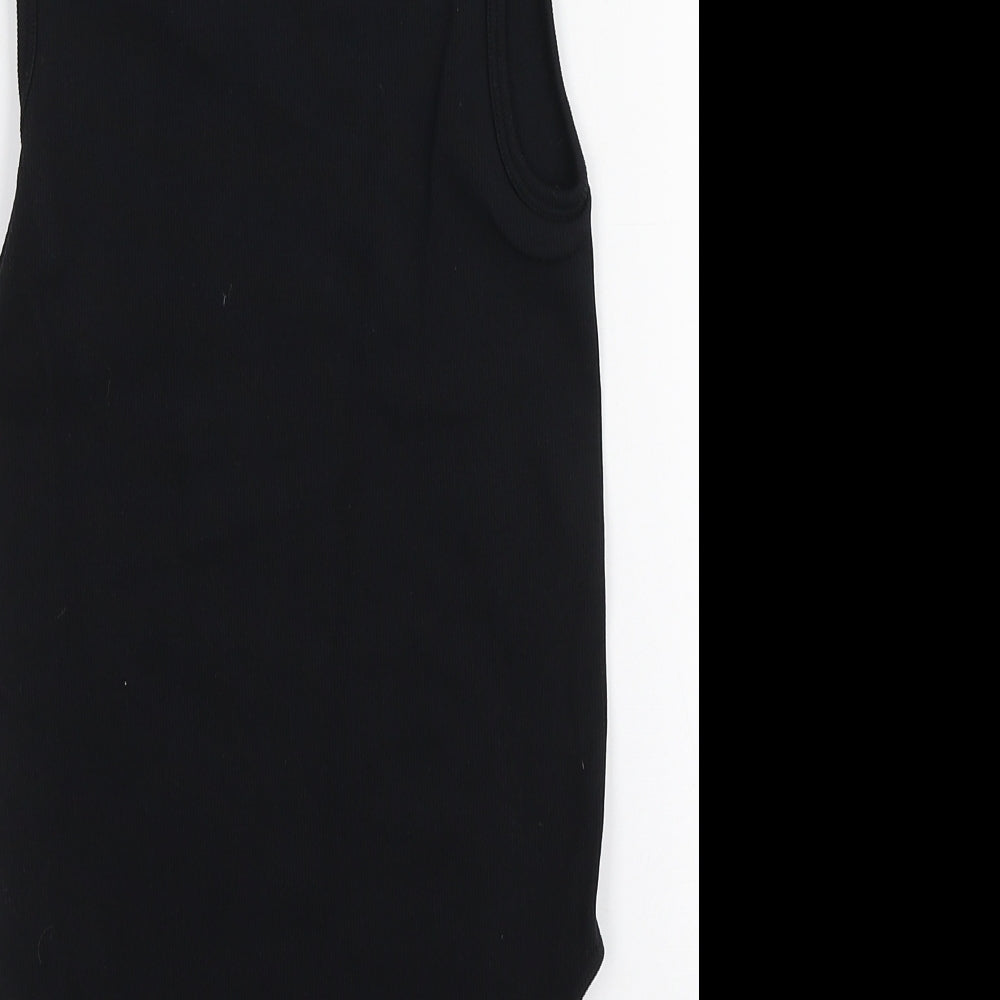 Primark Womens Black Nylon Bodysuit One-Piece Size XS Snap