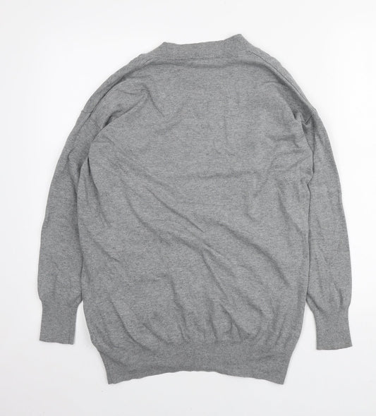Womens UK Size 12 Dorothy Perkins Grey Cardigan Jumper