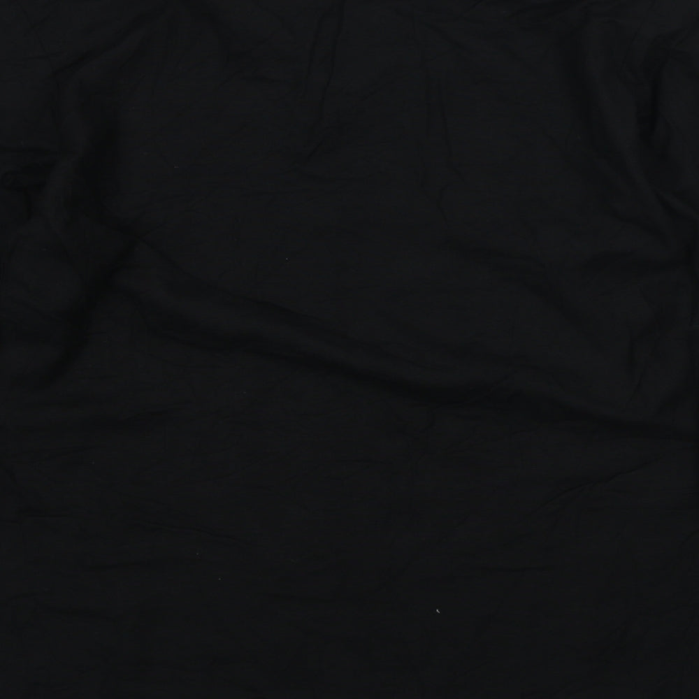 Kushi Womens Black Ramie Basic Blouse Size M V-Neck