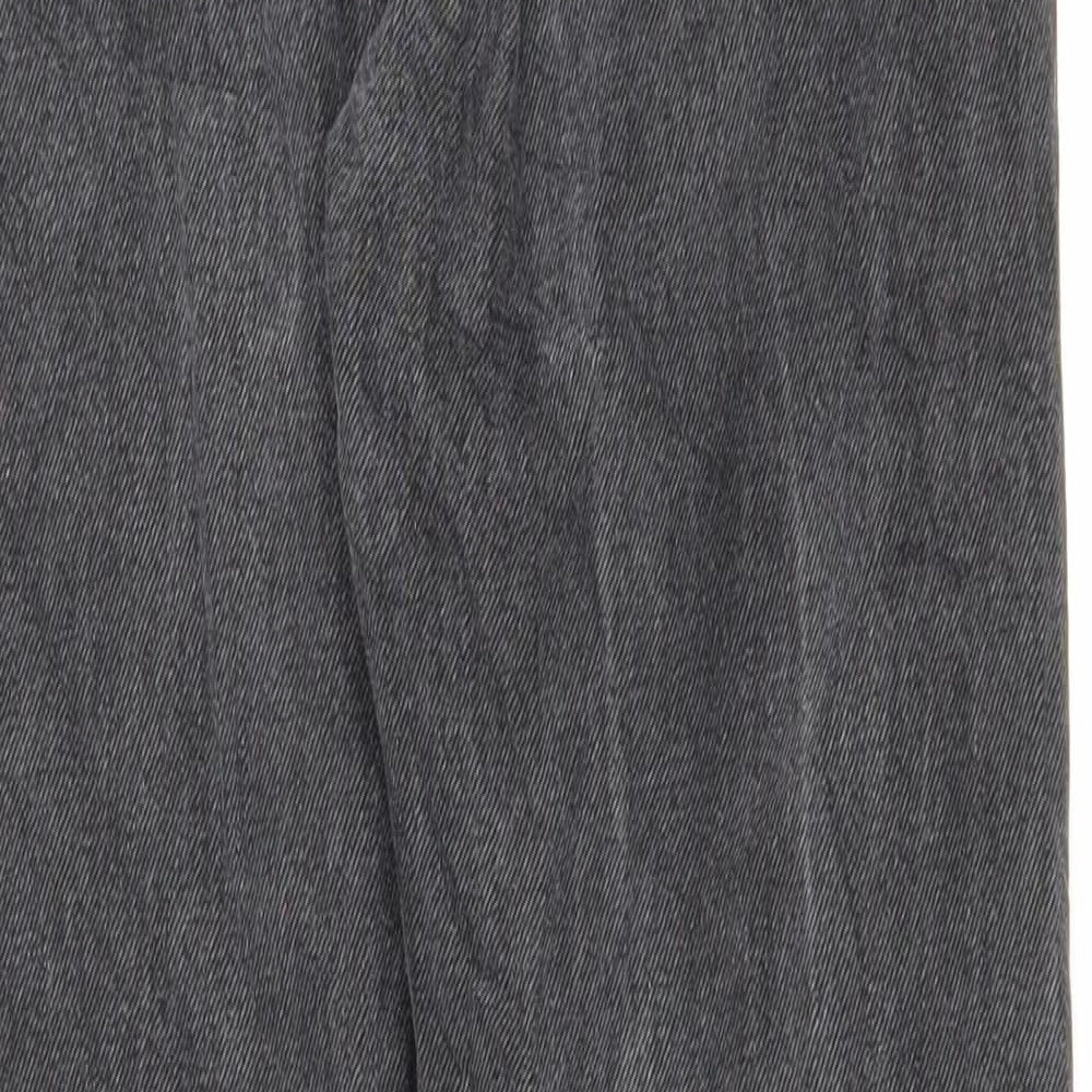 Weekday Mens Black Cotton Straight Jeans Size 27 in L27 in Regular Button
