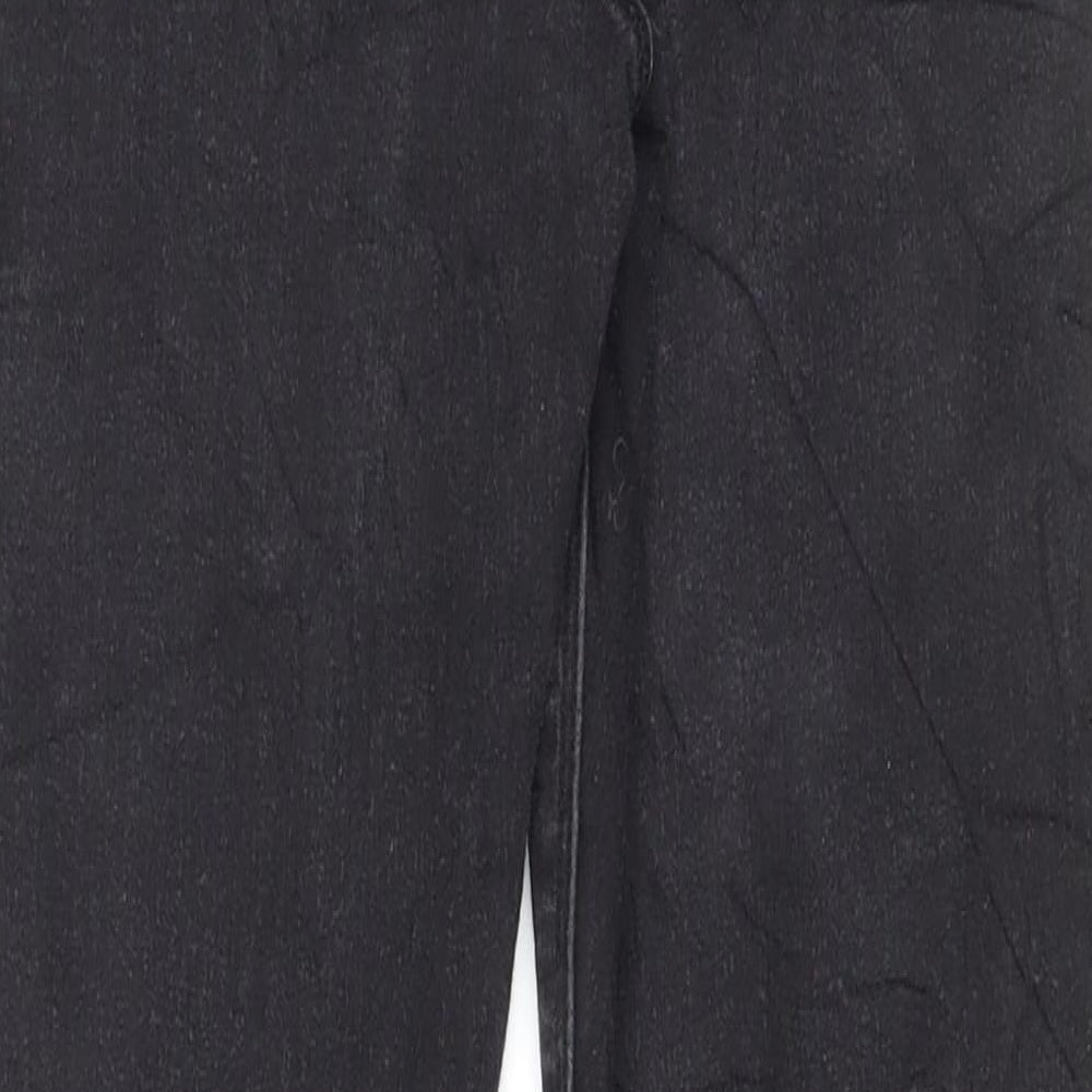 Missguided Womens Black Cotton Skinny Jeans Size 4 L28 in Regular Button - Lace up detail on front