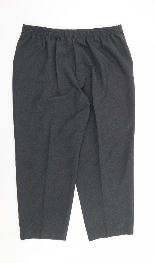 Womens UK Size 20 Mia Moda Regular Fit Grey Trousers