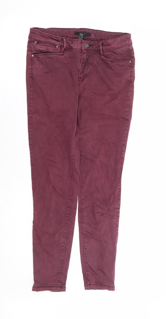 Forever 21 Womens Purple Cotton Skinny Jeans Size 27 in L27 in Regular Zip