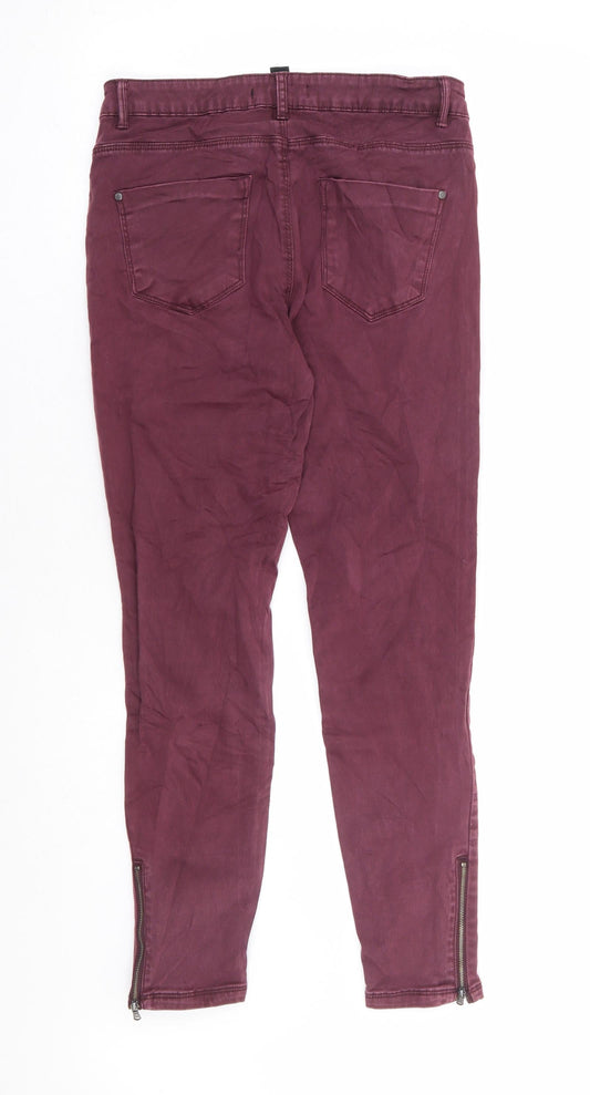 FOREVER 21 Womens Purple Cotton Skinny Jeans Size 27 in L27 in Regular Zip