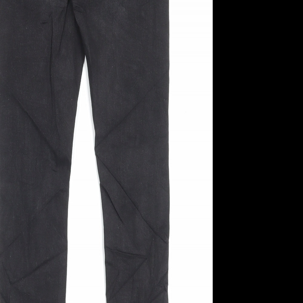 Denim & Co. Womens Black Cotton Skinny Jeans Size 8 L28 in Regular Button