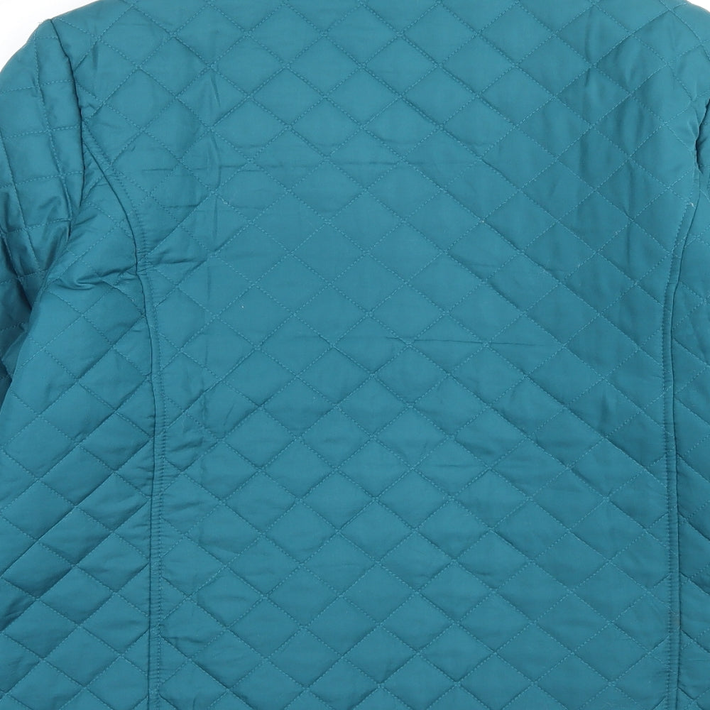 Originals Womens Blue Quilted Jacket Size 10 Zip