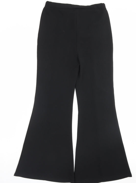 Cameo Rose Womens Black Polyester Trousers Size 12 L28 in Regular