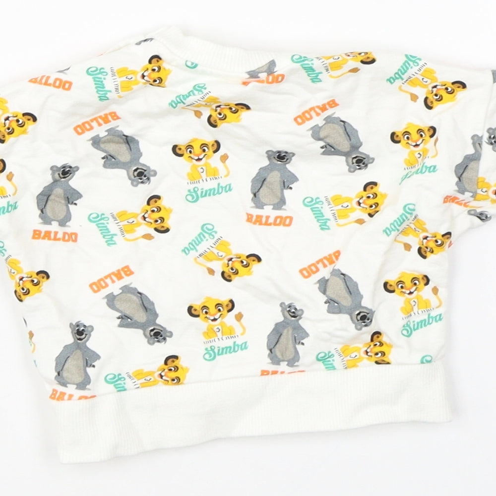 PEP&CO Baby Multicoloured Geometric Cotton Pullover Jumper Size 0-3 Months Pullover - Lion King