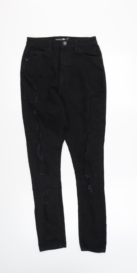 Womens UK Size 6 Boohoo Regular Fit Skinny Black Jeans