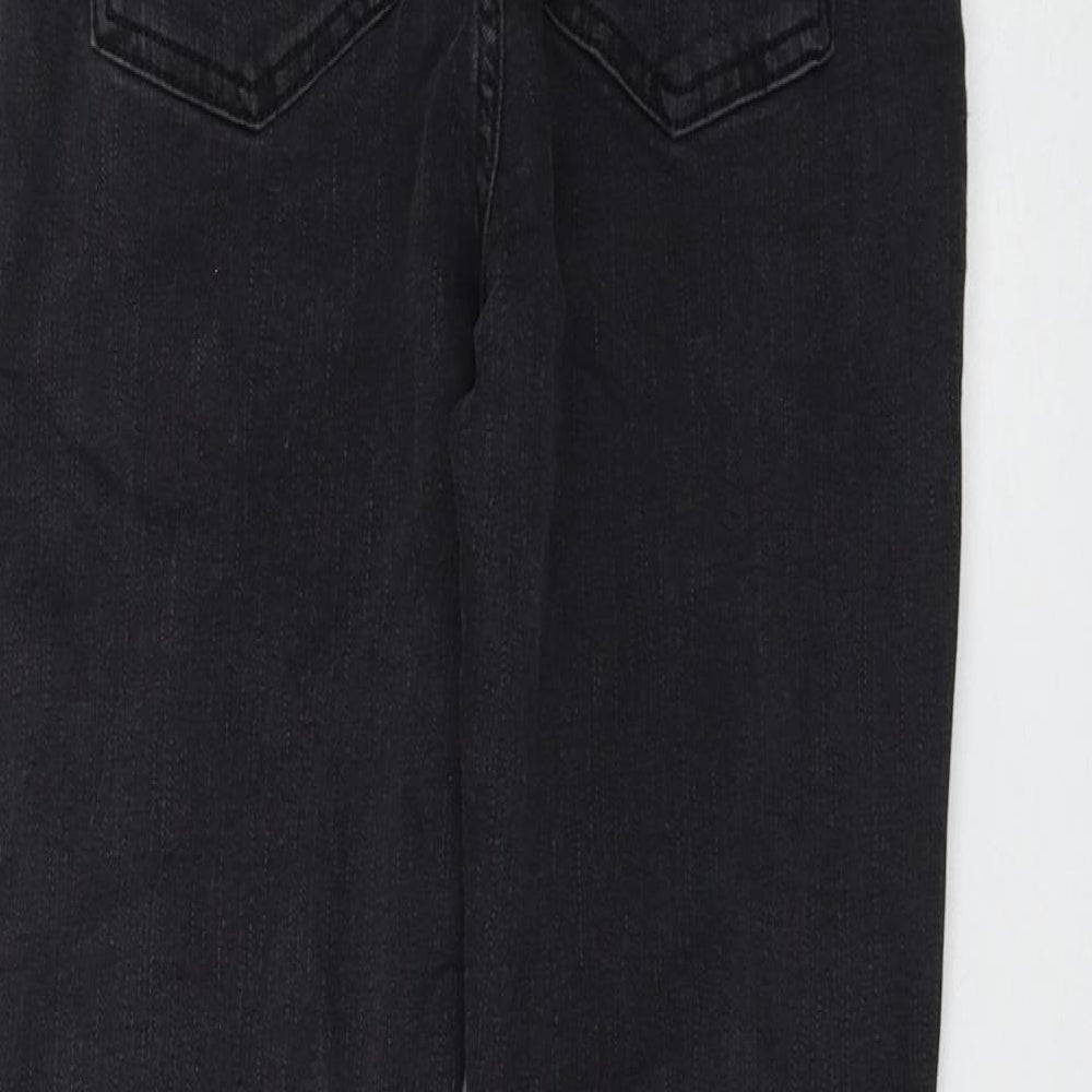 Marks and Spencer Womens Grey Cotton Skinny Jeans Size 8 L26 in Regular Zip