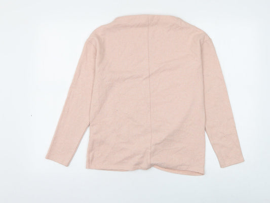 George Womens Pink Boat Neck Polyester Pullover Jumper Size 8 - Knot Front