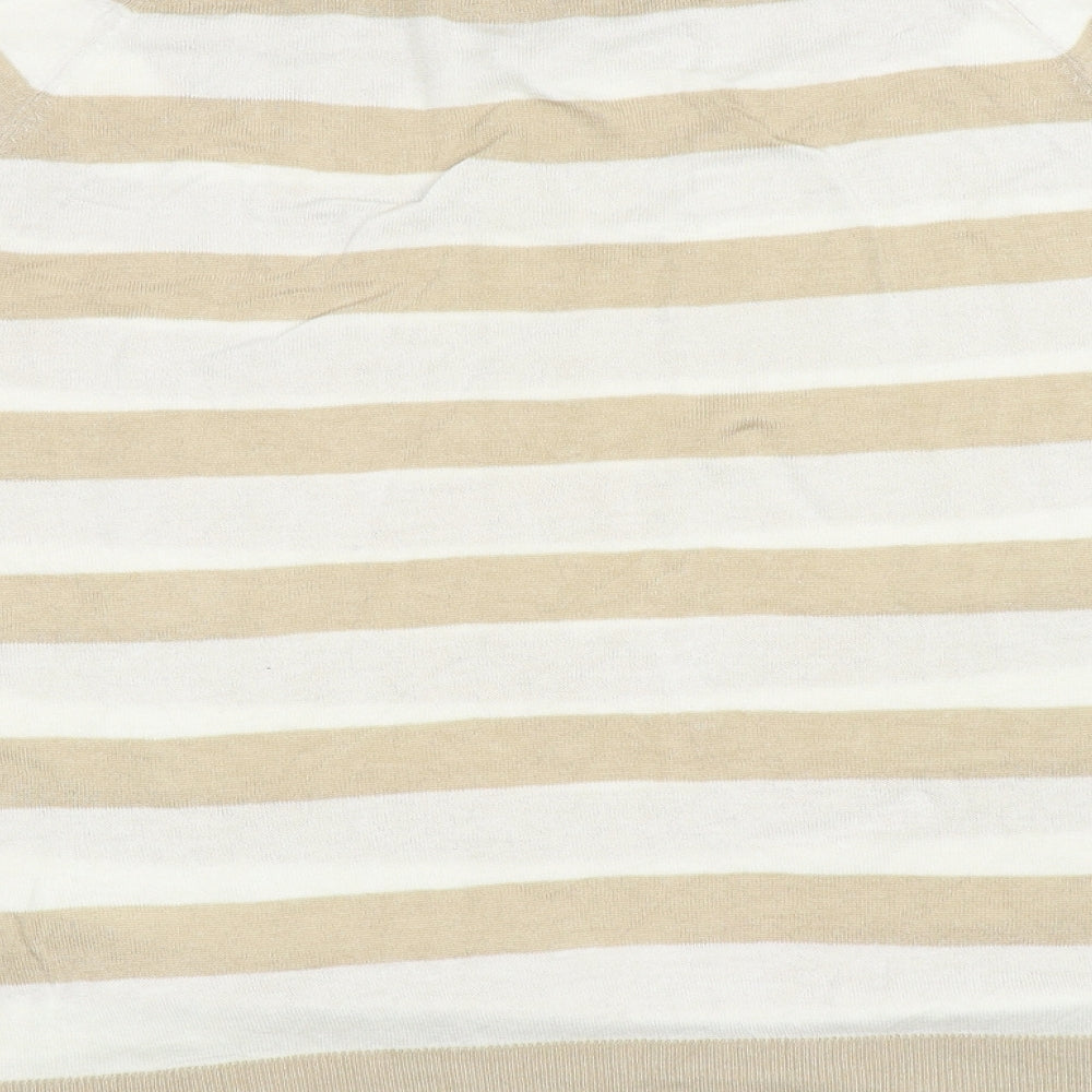 Womens UK Size 16 M&Co Beige Pullover Jumper