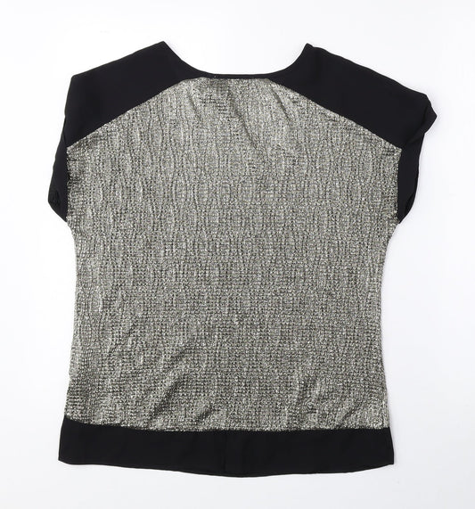 Womens UK Size XS Oasis Gold Basic Blouse