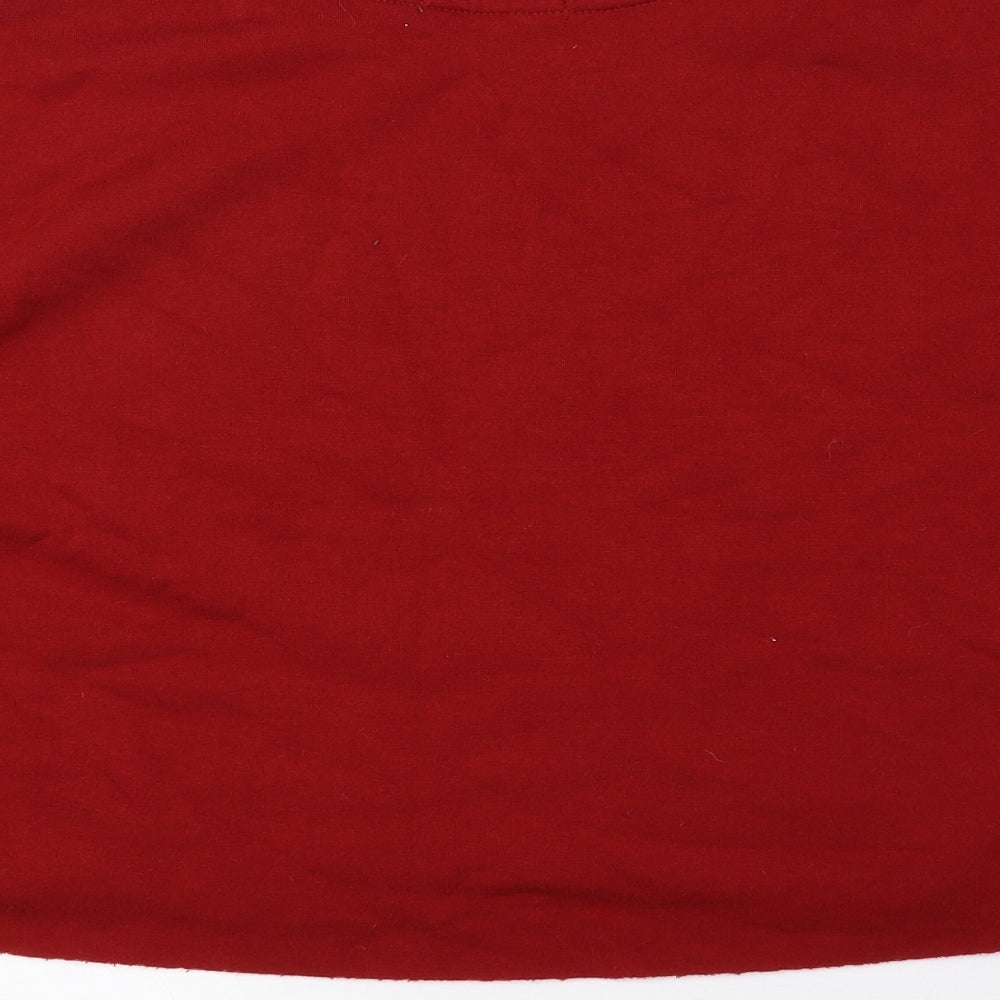 Primark Womens Red Polyester Pullover Sweatshirt Size 2XS Pullover - Cropped